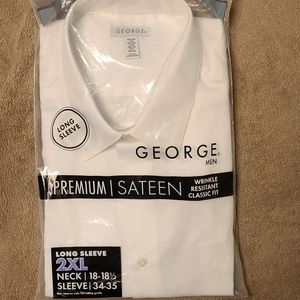 White NWT Dress Shirt George